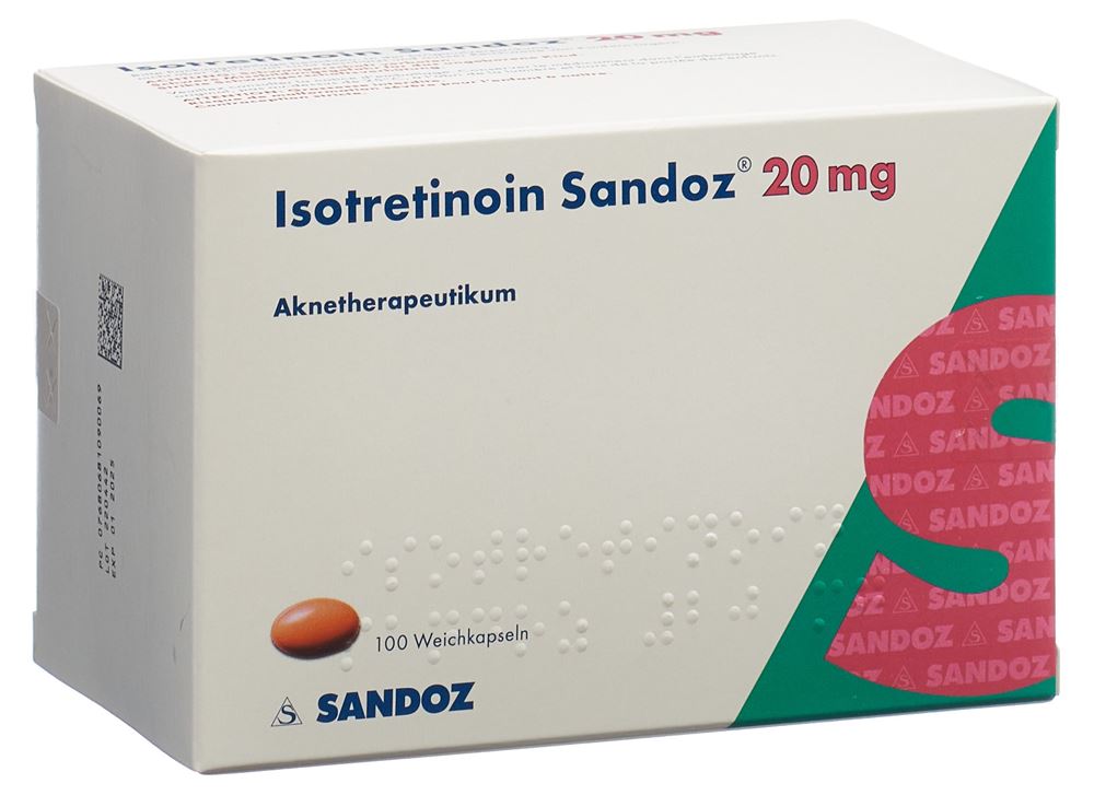 Isotretinoin Sandoz 20mg, Weichkapseln