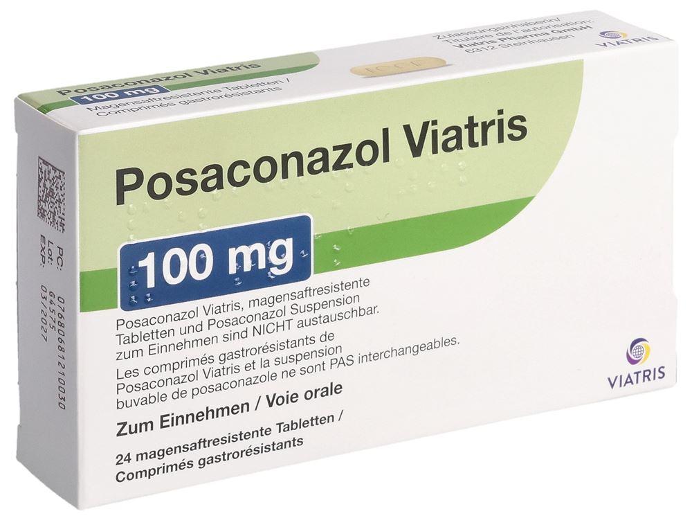 POSACONAZOL Viatris cpr pell 100 mg 24 pce