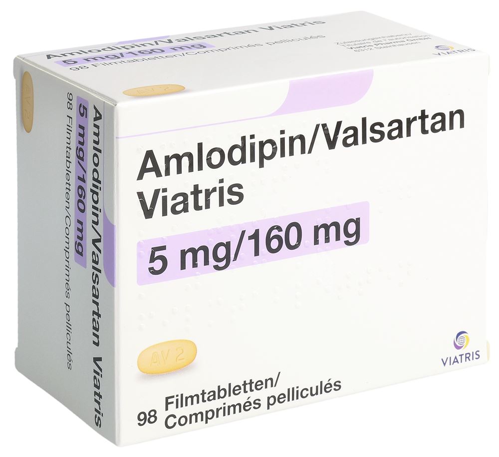 Amlodipin/Valsartan Vitatris 5 mg/160 mg, Filmtabletten