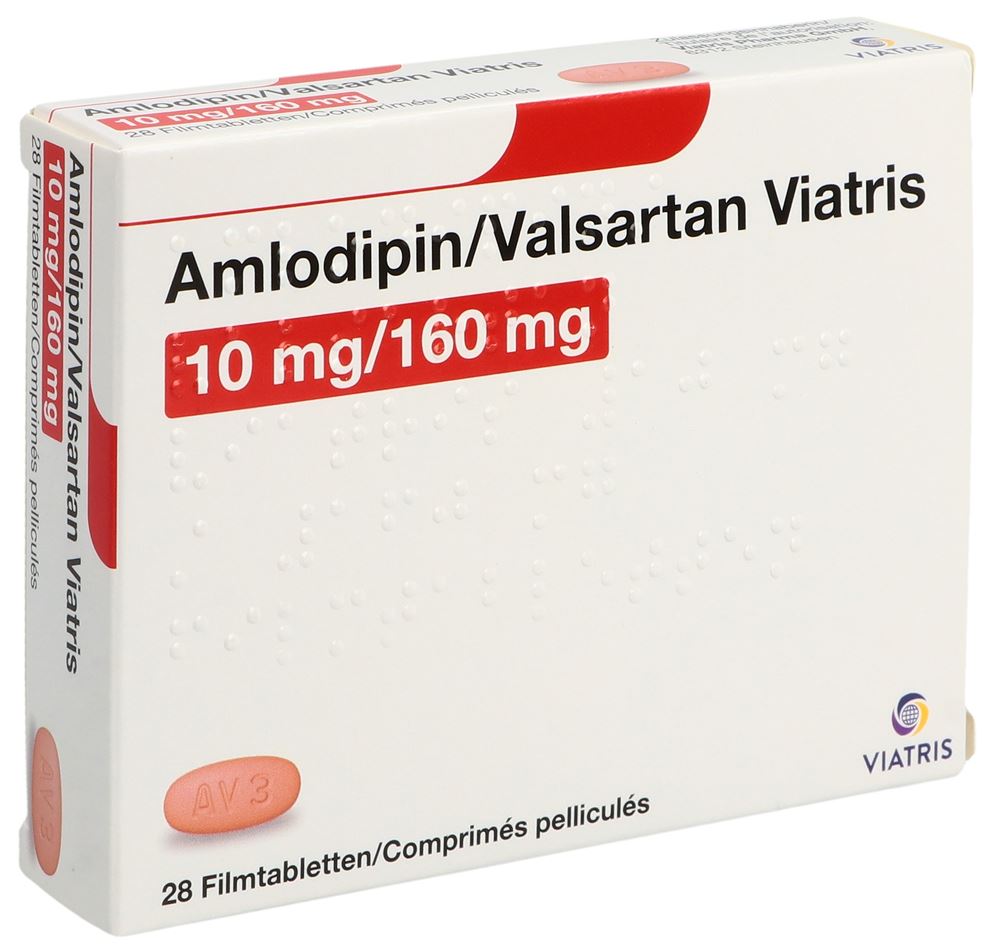 Amlodipin/Valsartan Viatris 10 mg/160 mg, Filmtabletten