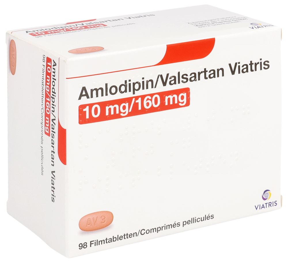 Amlodipin/Valsartan Viatris 10 mg/160 mg, Filmtabletten