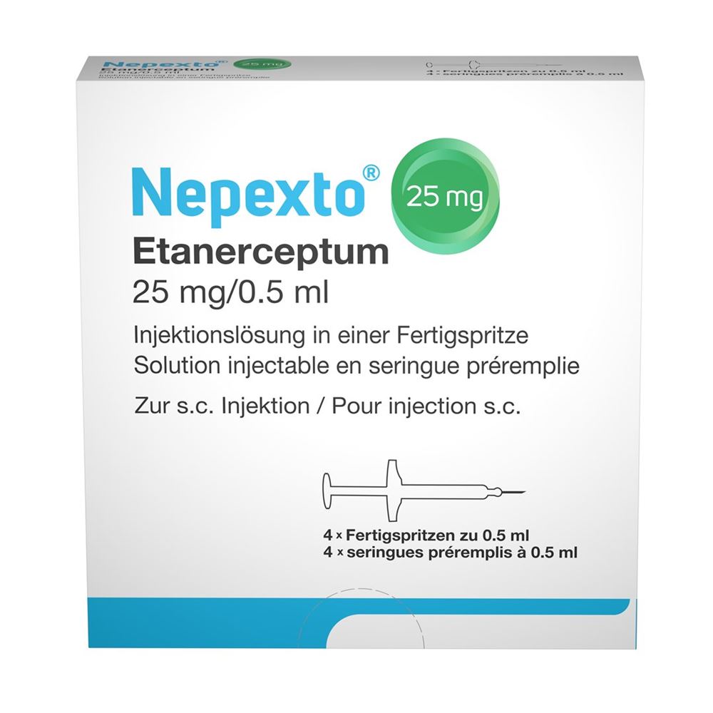 Nepexto 25 mg/0.5 ml, Injektionslsöung in einer Fertigspritze