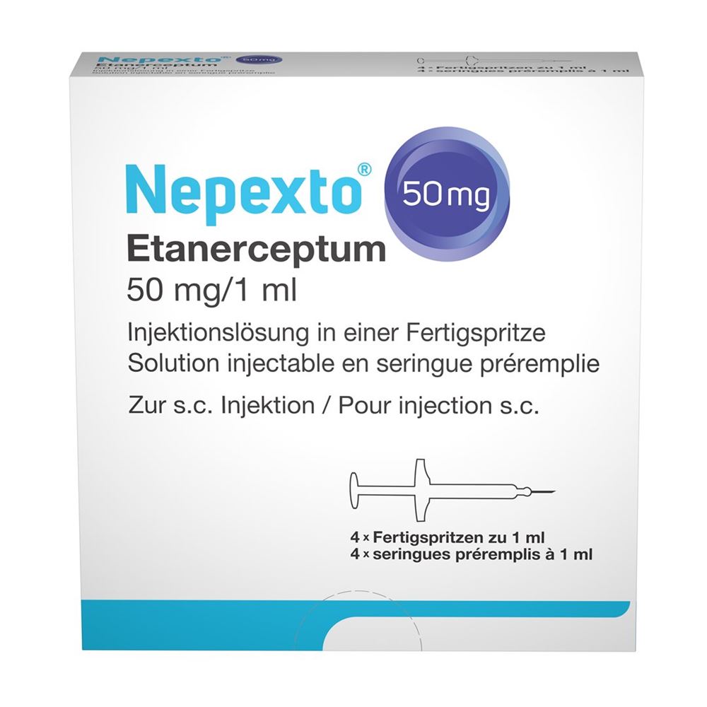 NEPEXTO  50 mg/1ml sol inj ser prérempli 4 pce