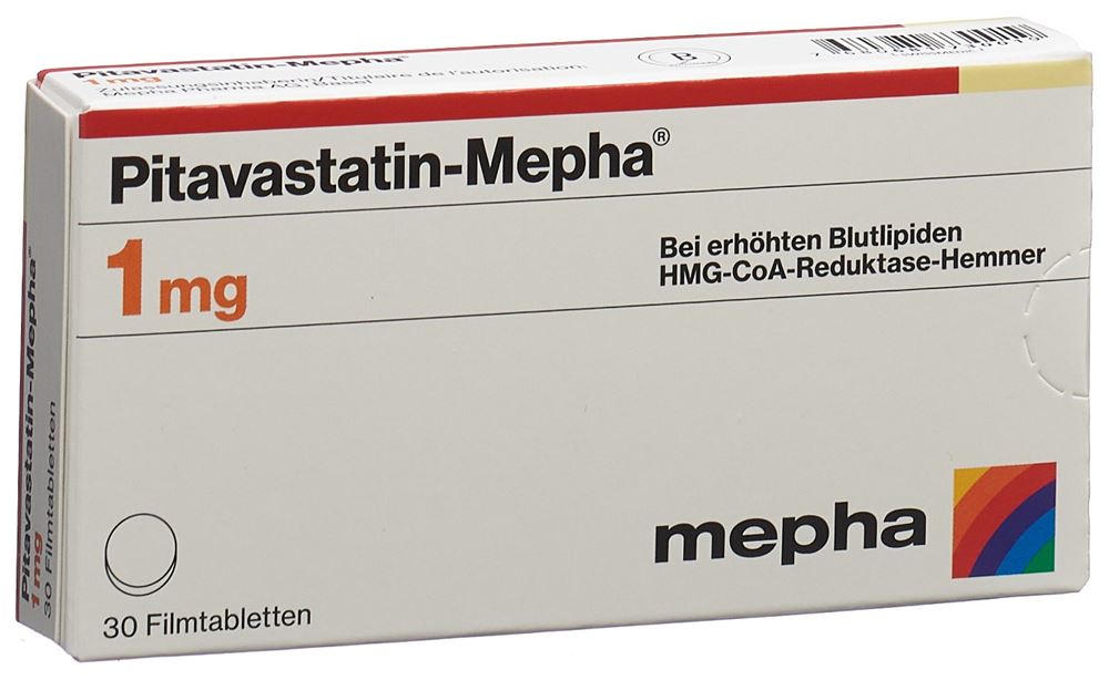 PITAVASTATIN Mepha cpr pell 1 mg 30 pce