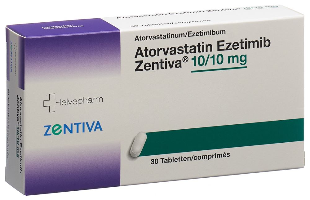 Atorvastatin Ezetimib Zentiva 10 mg / 10 mg, Tabletten