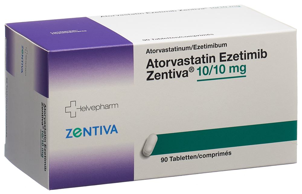 Atorvastatin Ezetimib Zentiva 10 mg / 10 mg, Tabletten