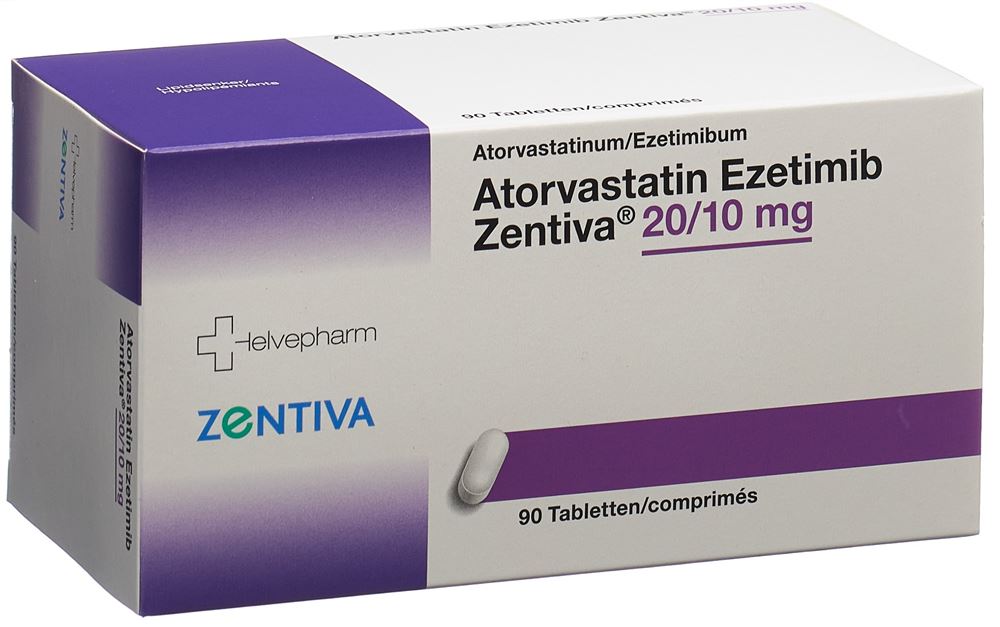 Atorvastatin Ezetimib Zentiva 20 mg / 10 mg, Tabletten