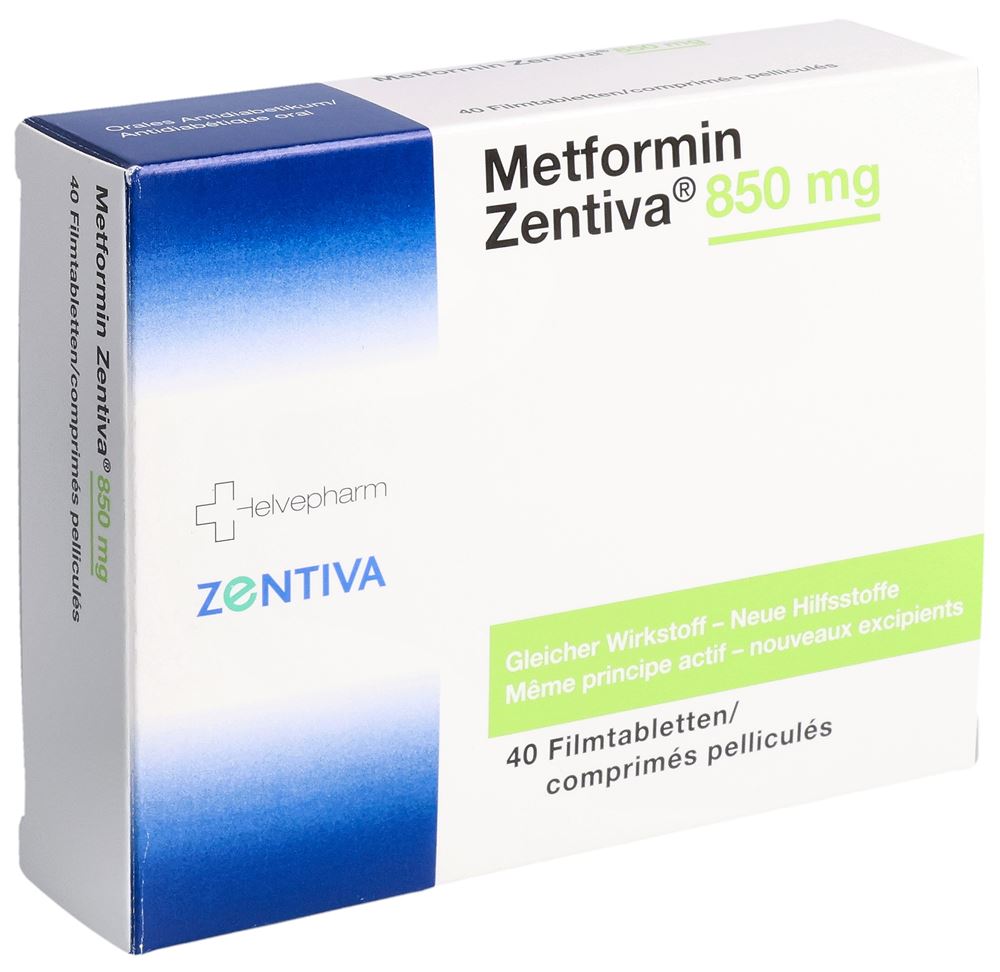 Metformin Zentiva 850 mg, Filmtabletten