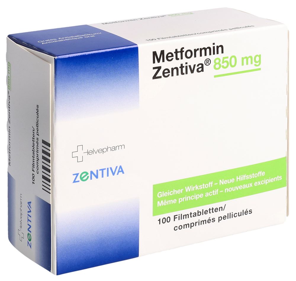 Metformin Zentiva 850 mg, Filmtabletten