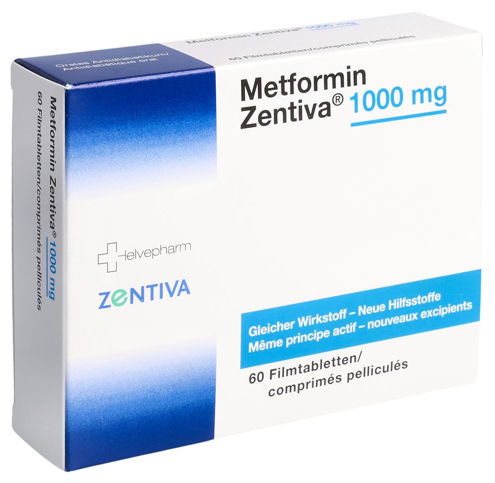 Metformin Zentiva 1000 mg, Filmtabletten