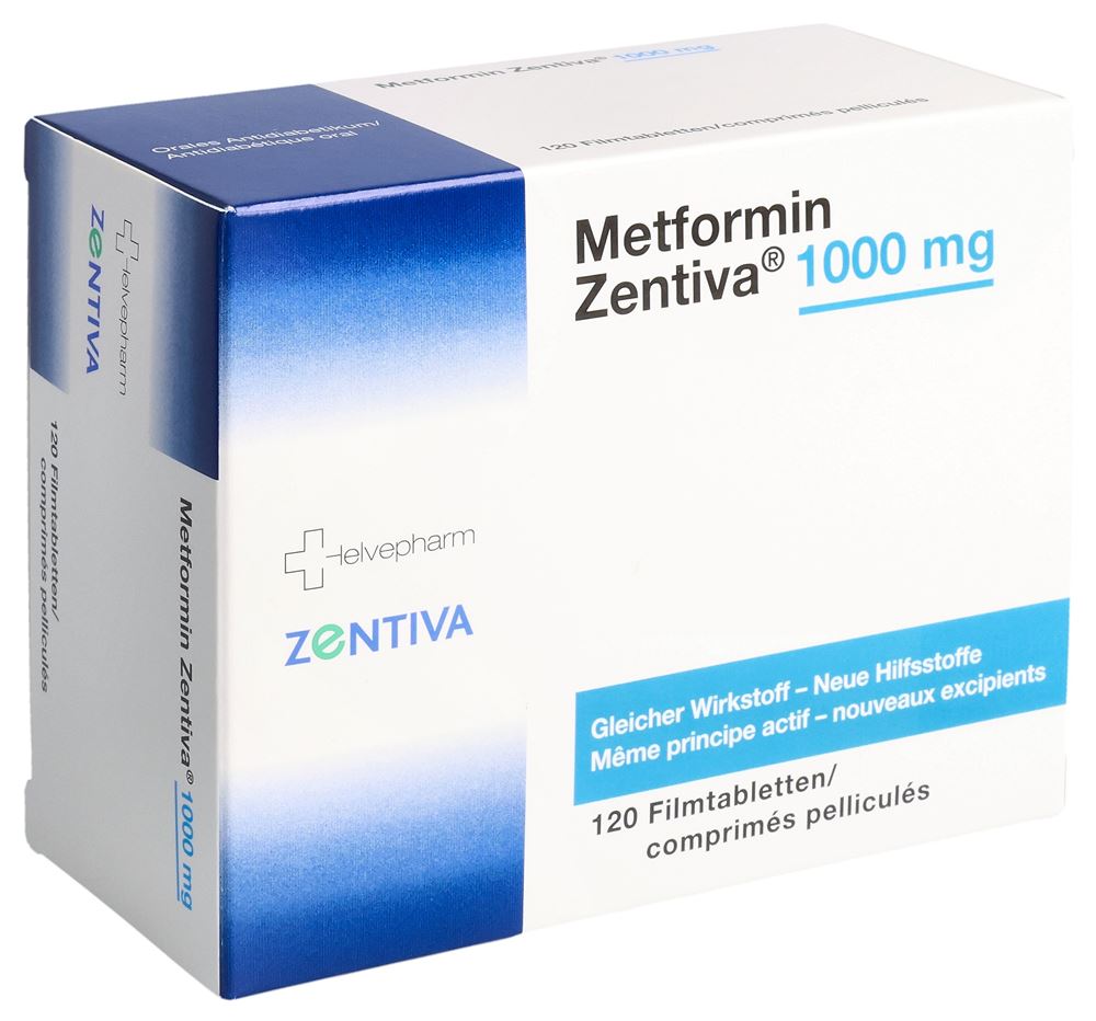 METFORMIN Zentiva cpr pell 1000 mg (nouv) 120 pce