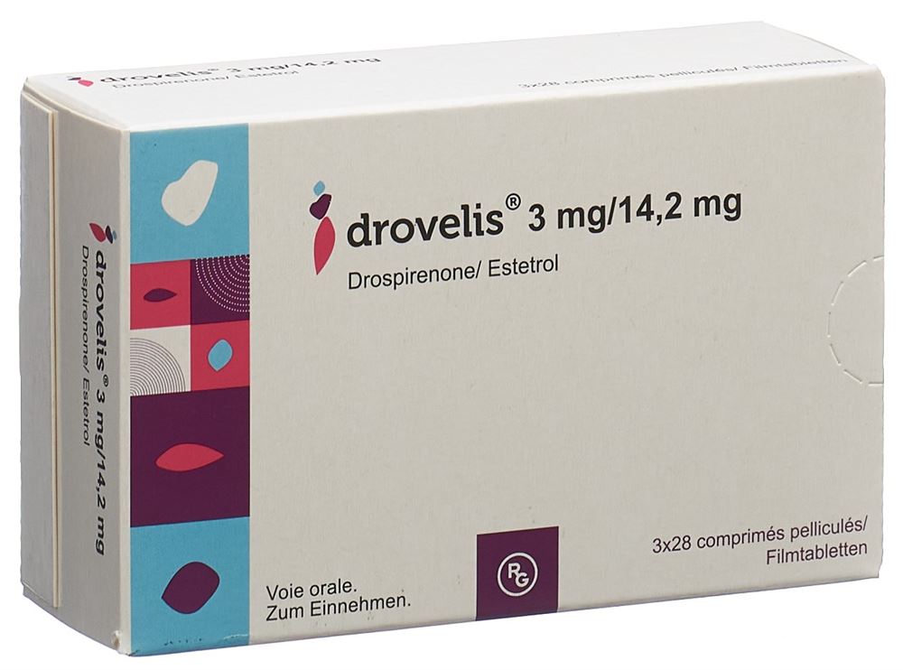 Drovelis 3 mg/14.2 mg, Filmtabletten
