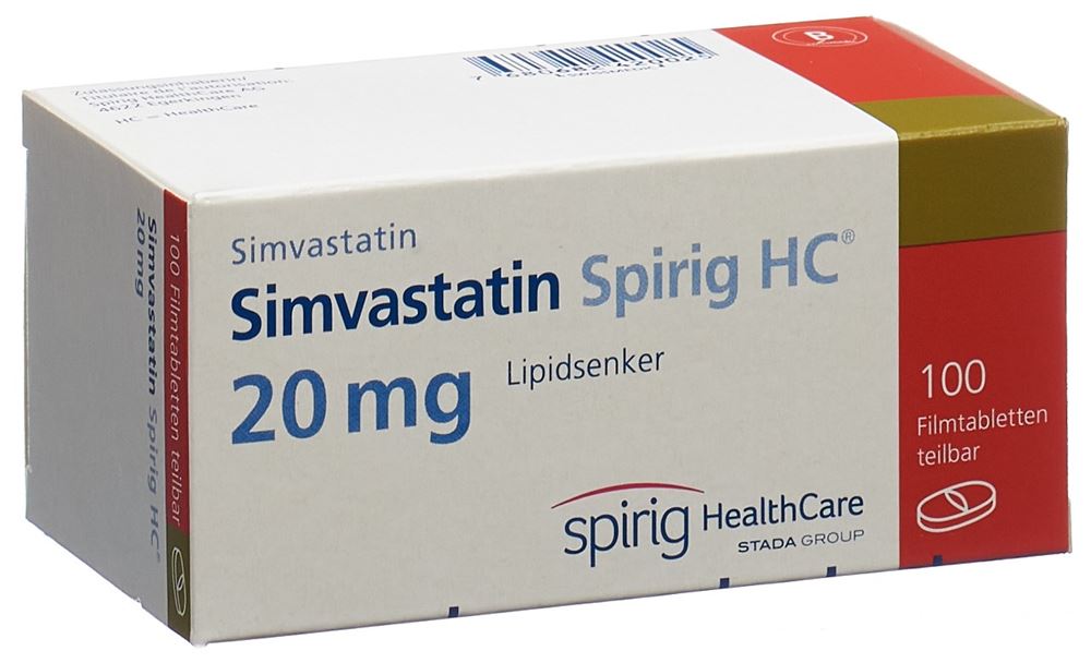 SIMVASTATINE Spirig HC cpr pell 20 mg 100 pce