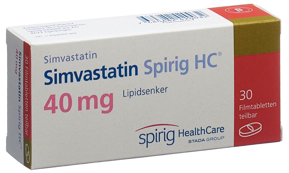 Simvastatin Spirig HC 40, Filmtabletten