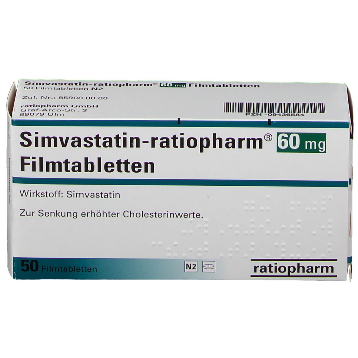 Simvastatin Spirig HC 60, Filmtabletten