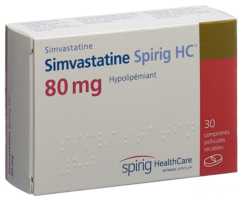 Simvastatin Spirig HC 80, Filmtabletten