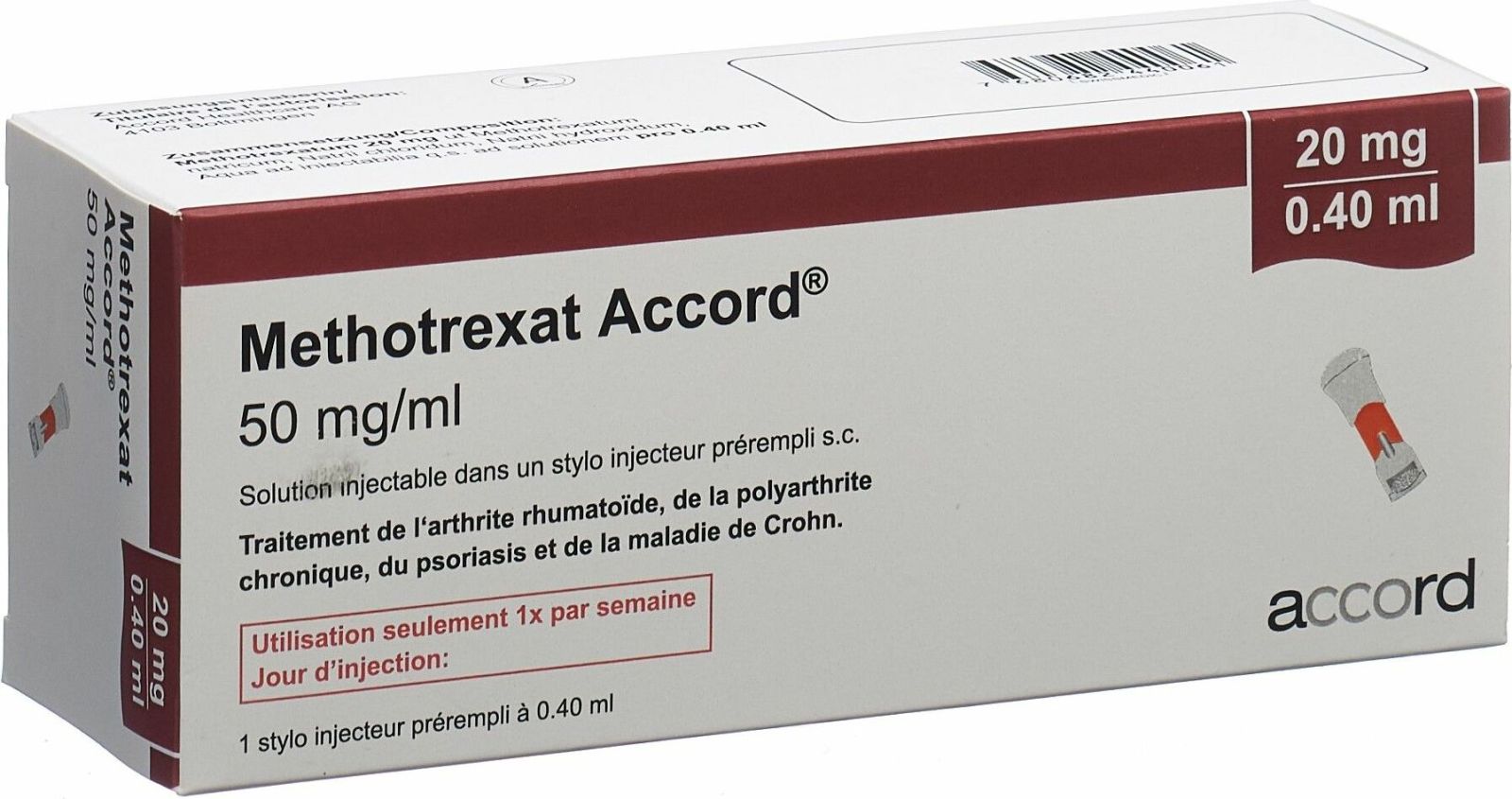 METHOTREXAT Accord 7.5 mg/0.15ml inj pré 0.15 ml