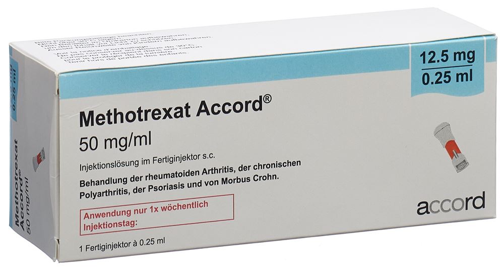 Methotrexat Accord 12.5 mg/0.25 ml, Injektionslösung im Fertiginjektor