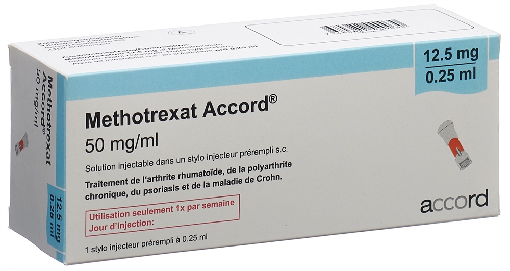 Methotrexat Accord 12.5 mg/0.25 ml, Injektionslösung im Fertiginjektor