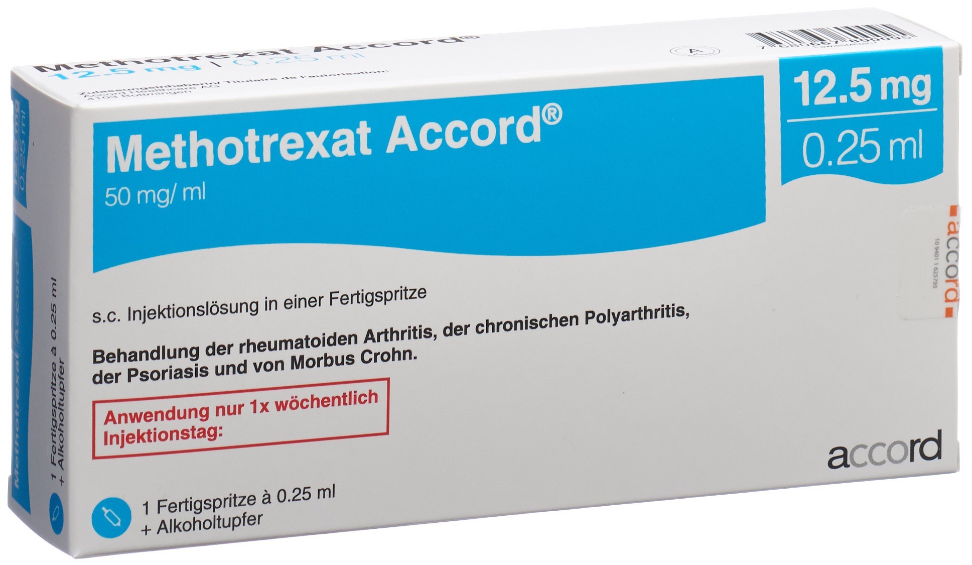 Methotrexat Accord 27.5 mg/0.55 ml, Injektionslösung im Fertiginjektor