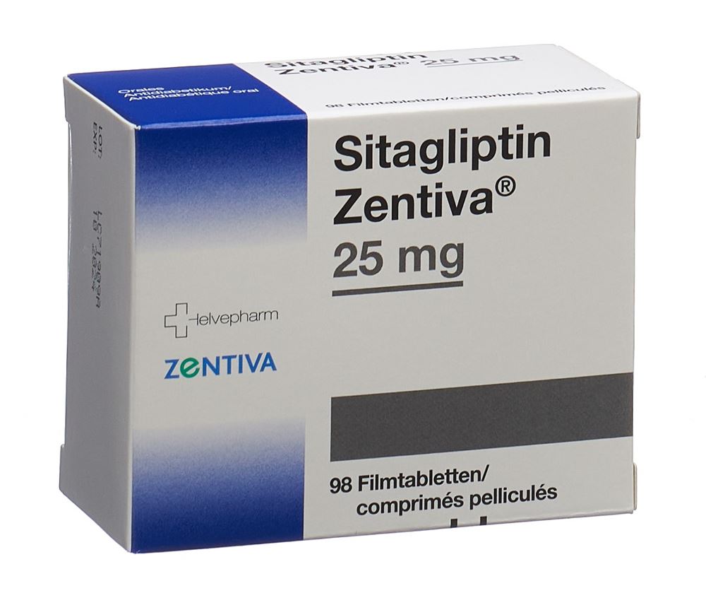Sitagliptin Zentiva 25 mg, Filmtabletten
