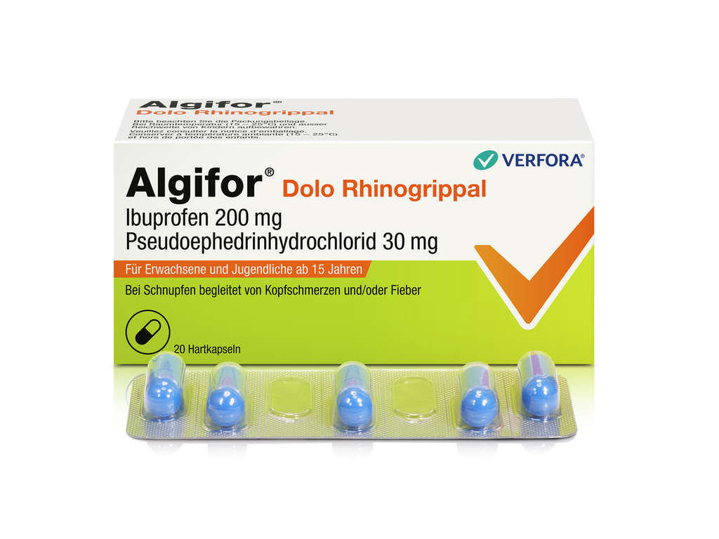 Algifor Dolo Rhinogrippal 200 mg / 30 mg, gélules