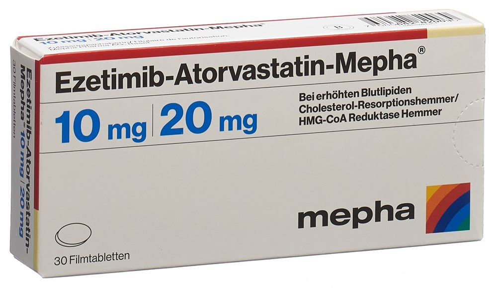 Ezetimib-Atorvastatin-Mepha 10/20 mg, Filmtabletten