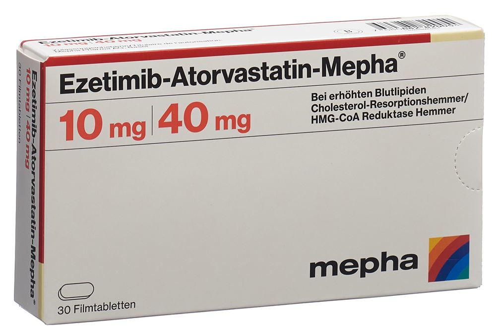EZETIMIB Atorvast Mepha cpr pell 10mg/40mg 30 pce