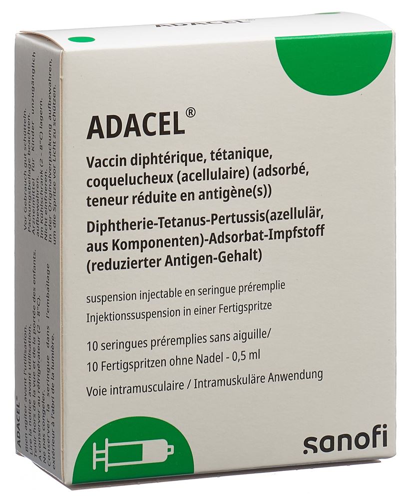 Adacel 0.5 ml, suspension injectable en seringue préremplie