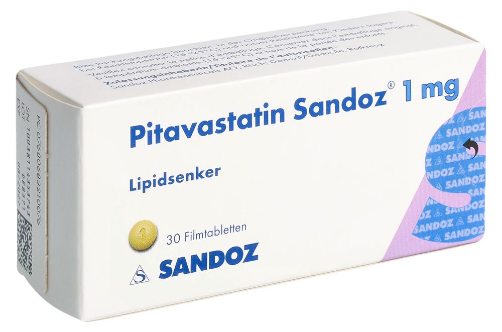 PITAVASTATINE Sandoz cpr pell 1 mg 30 pce