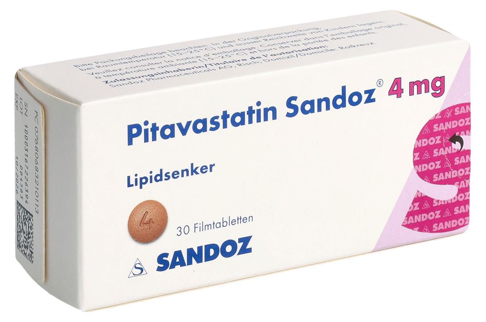 Pitavastatin Sandoz 4 mg, Filmtabletten