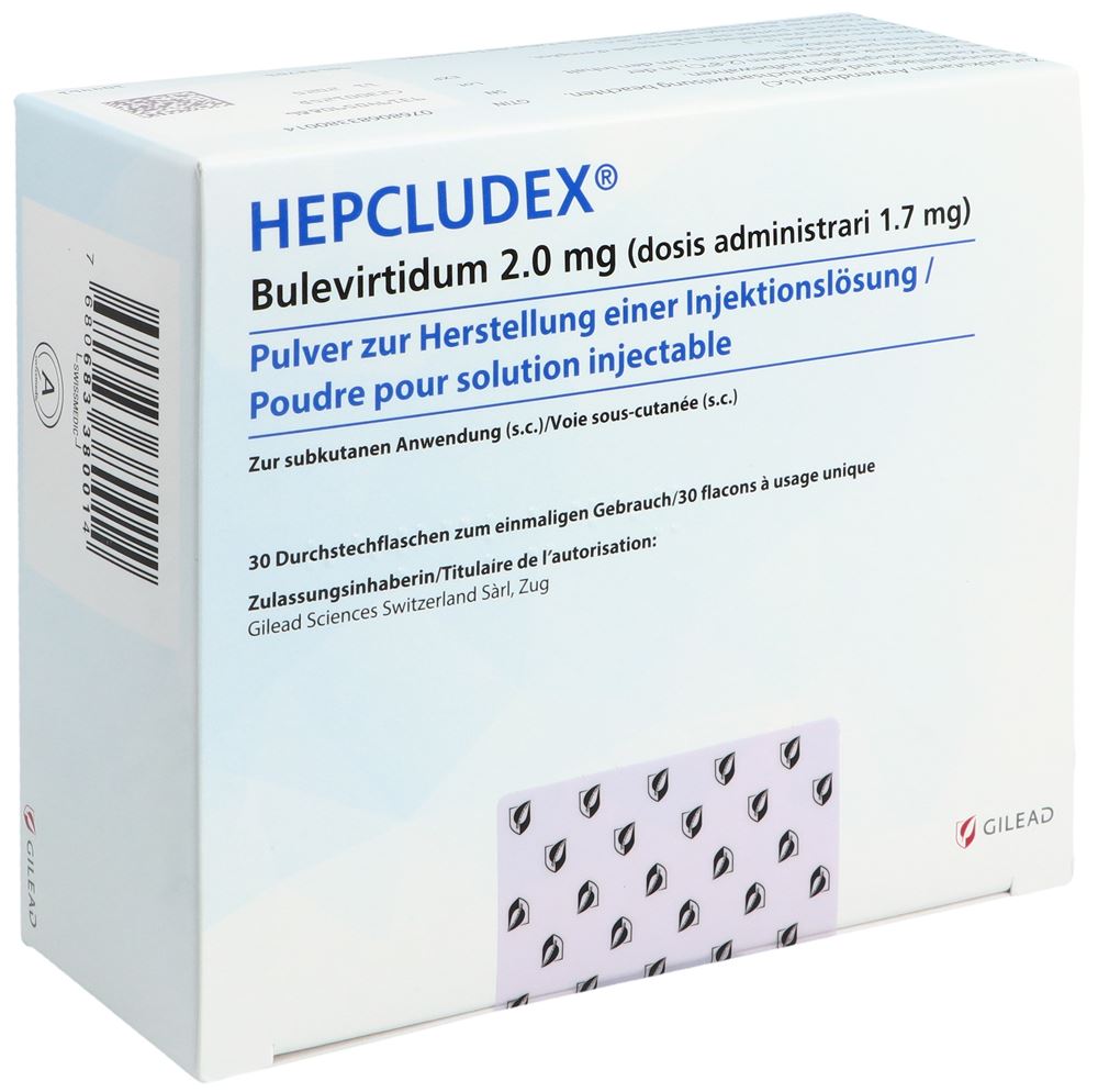 Hepcludex 2 mg, Pulver zur Herstellung einer Injektionslösung