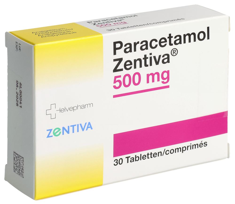 Paracetamol Zentiva 500 mg, Tabletten