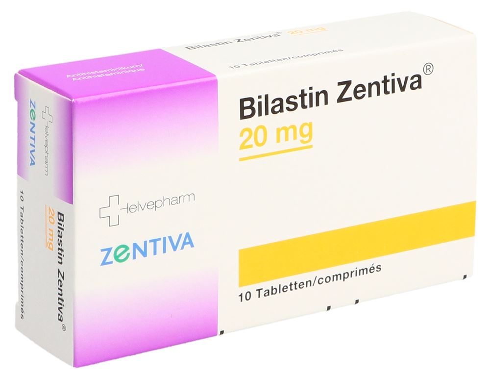 Bilastin Zentiva 20 mg, Tabletten