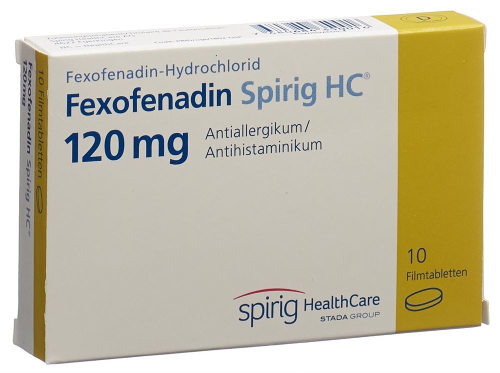 FEXOFENADINE Spirig HC cpr pellic 120 mg 10 pce