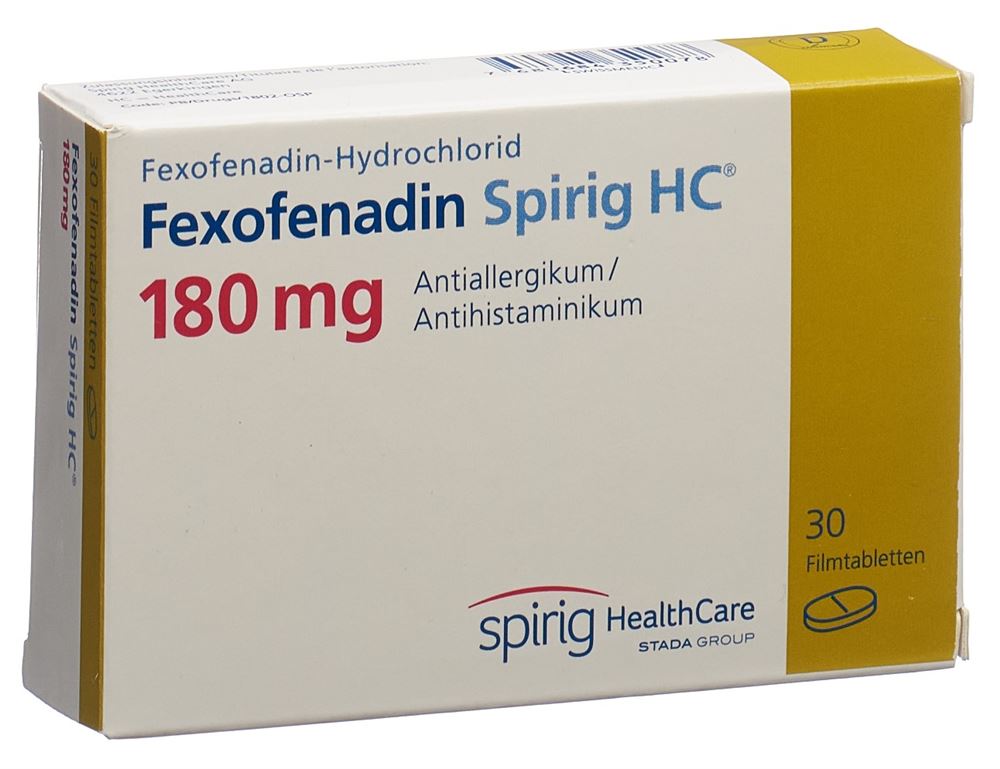 FEXOFENADIN Spirig HC cpr pellic 180 mg 30 pce