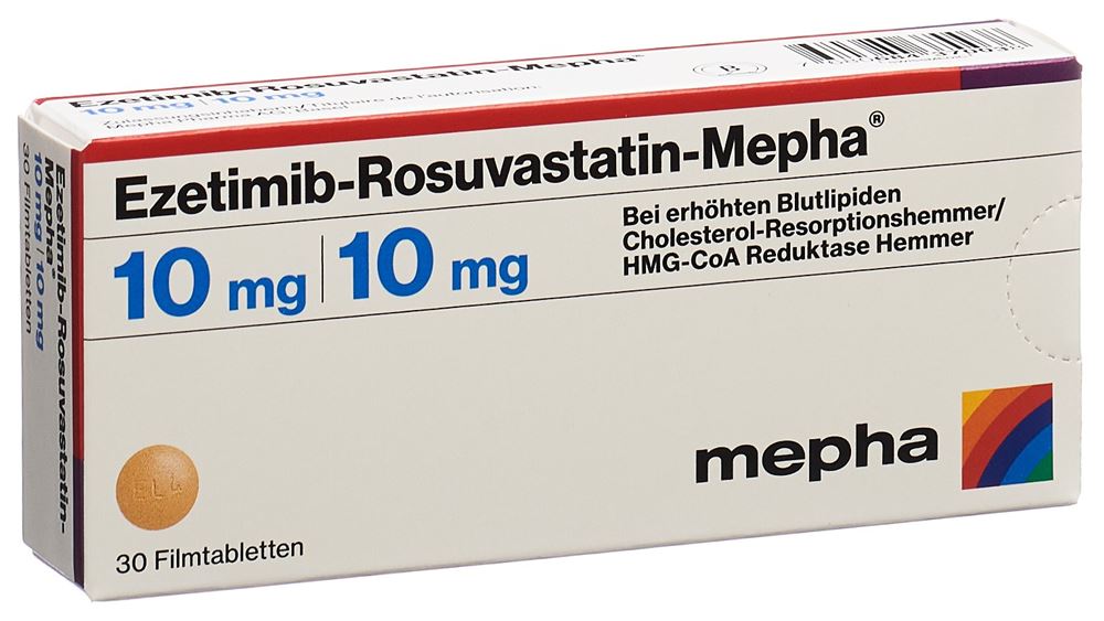 EZETIMIB ROSUVAST Mepha cpr pell 10mg/10mg 30 pce