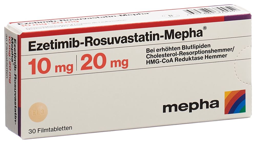 EZETIMIB ROSUVAST Mepha cpr pell 10mg/20mg 30 pce