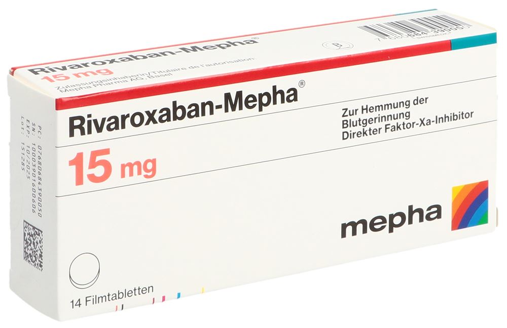 RIVAROXABAN Mepha cpr pell 15 mg 14 pce