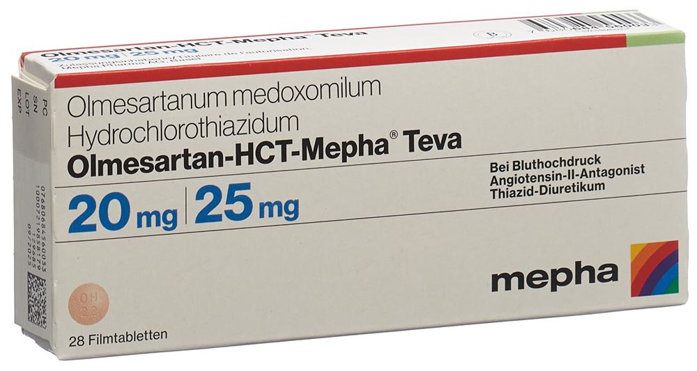 OLMESARTAN-HCT Mepha Teva 20mg/25mg 28 pce