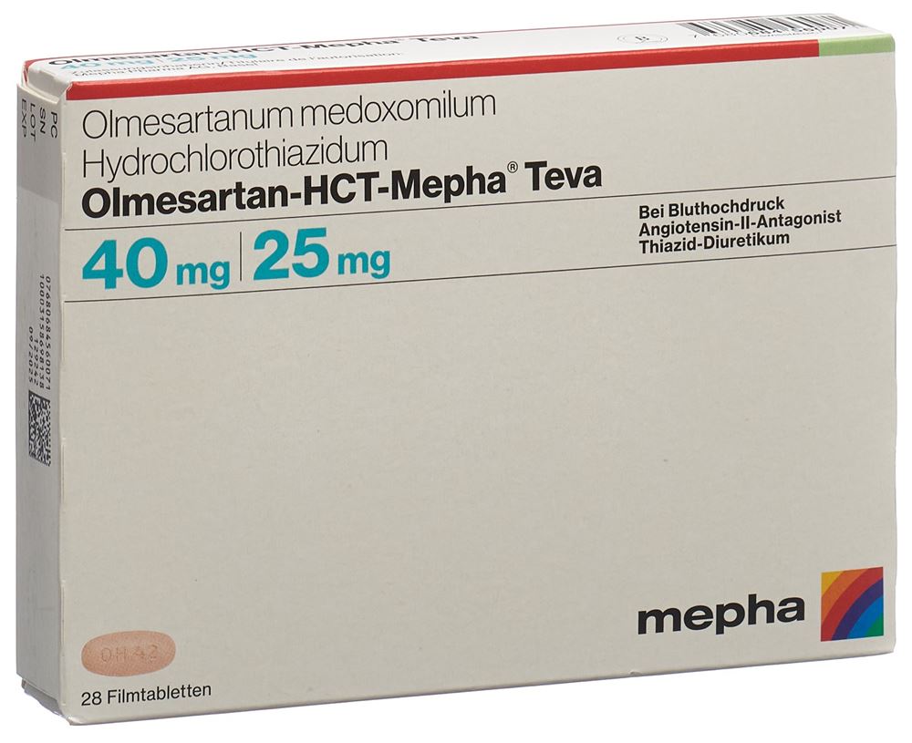Olmesartan-HCT-Mepha Teva 40/25 mg, Filmtabletten