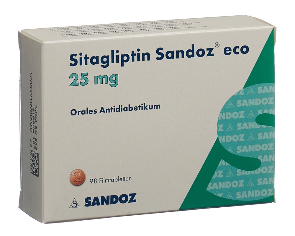 SITAGLIPTINE Sandoz eco cpr pell 25 mg 98 pce