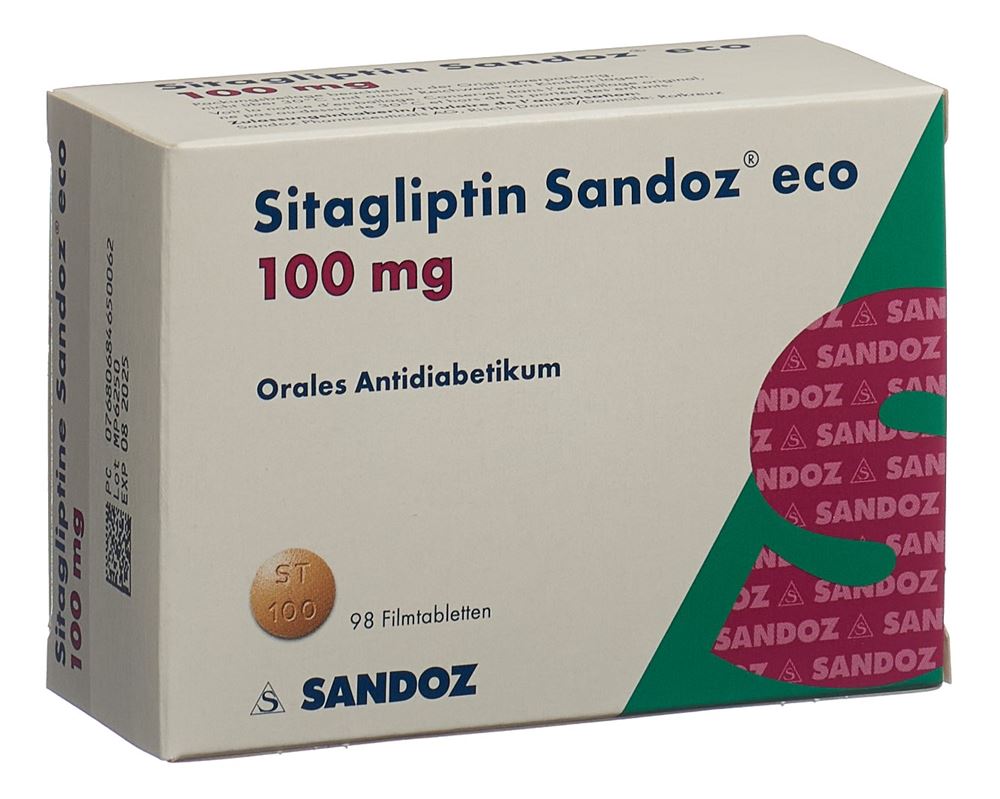 SITAGLIPTINE Sandoz eco cpr pell 100 mg 98 pce