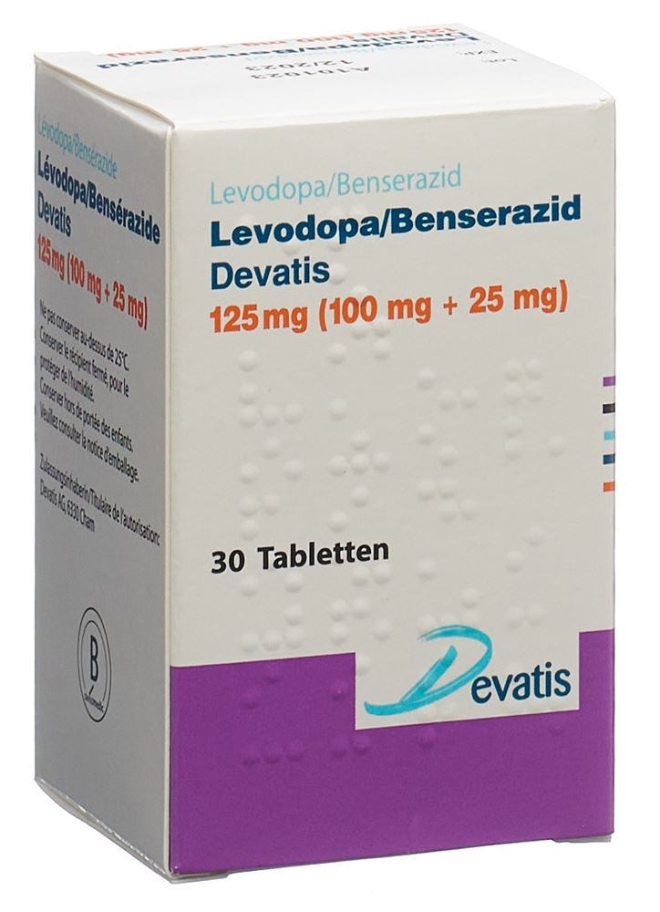 Levodopa / Benserazid Devatis 125 mg (100 mg + 25 mg), Tabletten