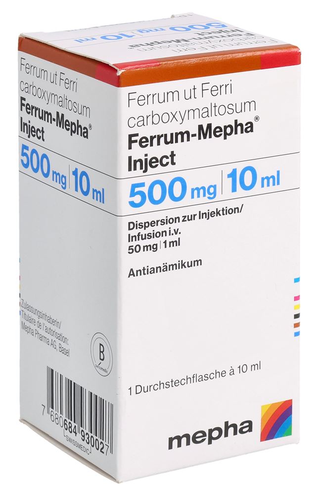 FERRUM Mepha Inject 500 mg/10ml flac 10 ml