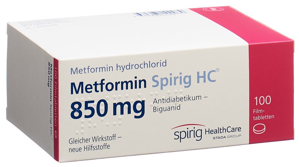 Metformin Spirig HC 850 mg, Filmtabletten
