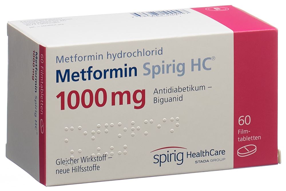 Metformin Spirig HC 1000 mg, Filmtabletten