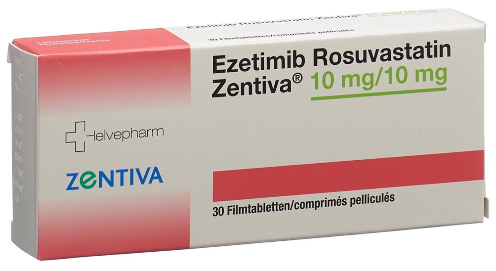 Ezetimib Rosuvastatin Zentiva 10 mg / 10 mg, Filmtabletten