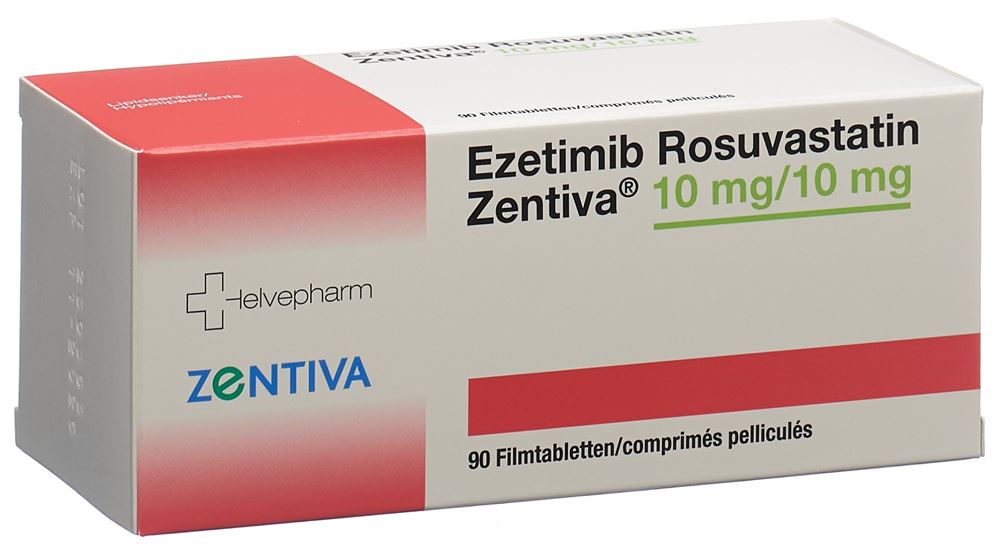 Ezetimib Rosuvastatin Zentiva 10 mg / 10 mg, Filmtabletten