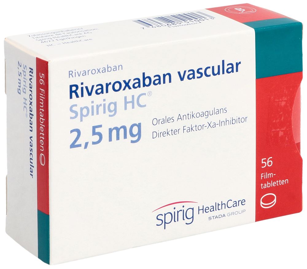 RIVAROXABAN vasc Spirig HC cpr pell 2.5 mg 56 pce